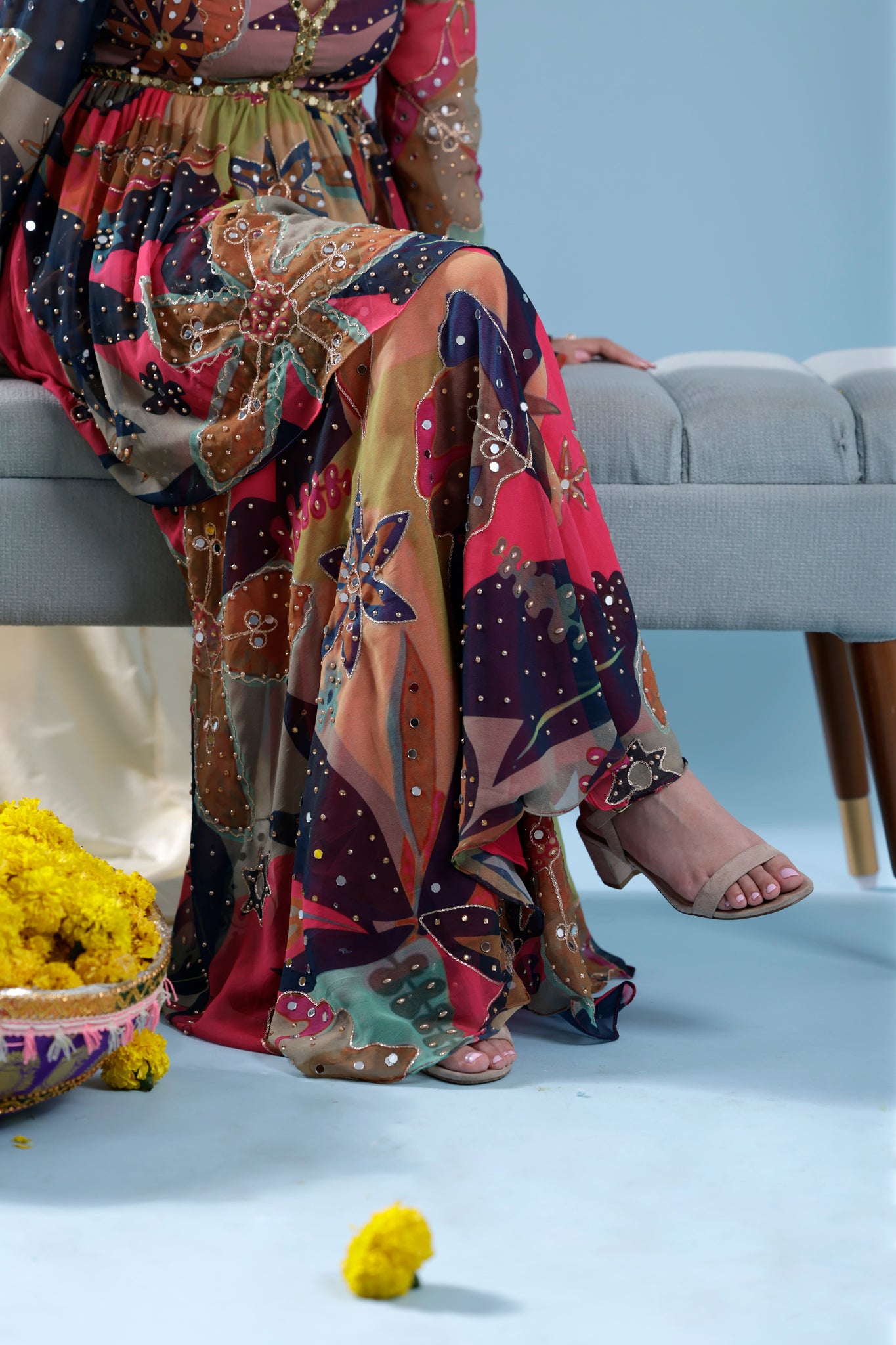 Leaf printed Sharara