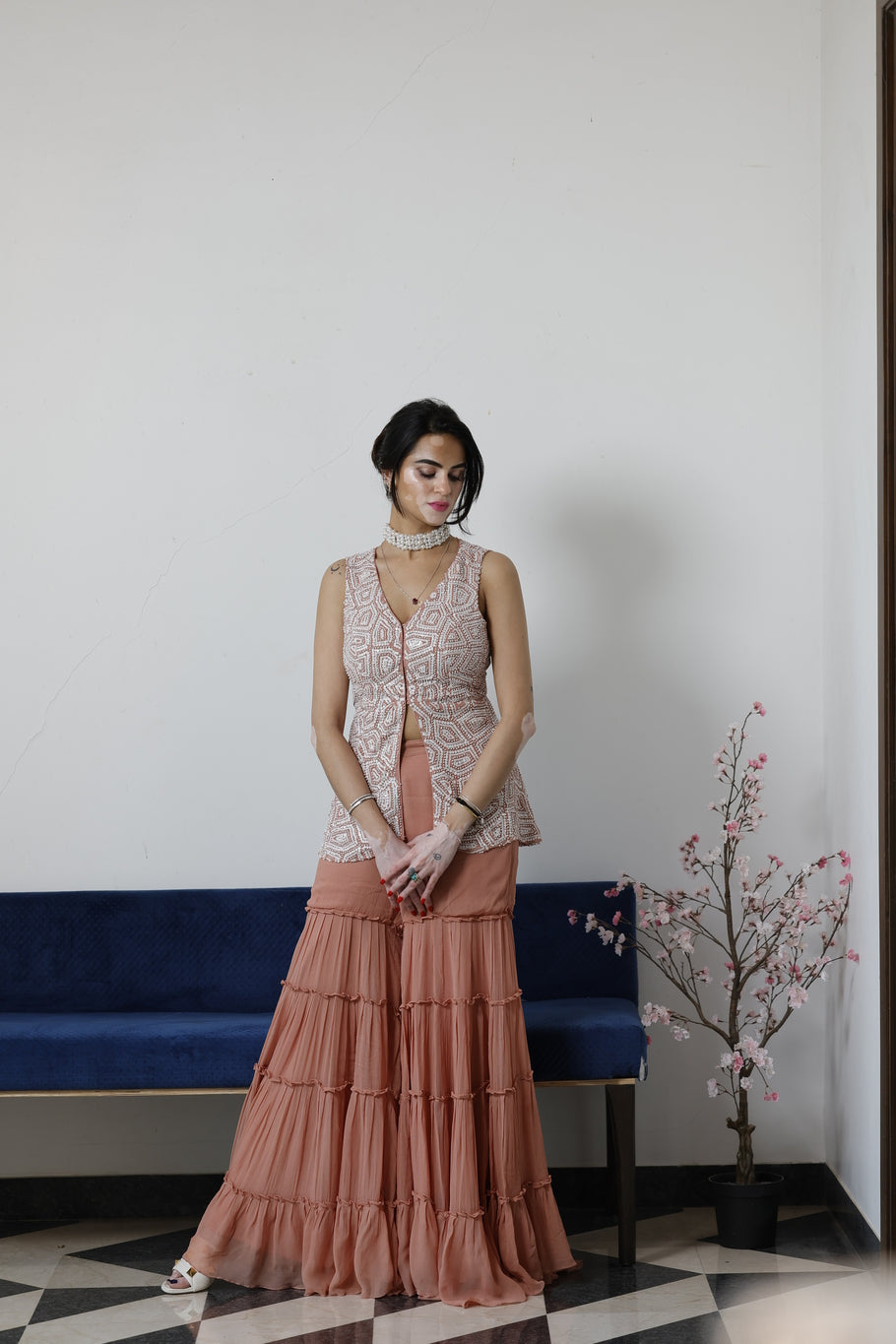 Peplum top with Sharara