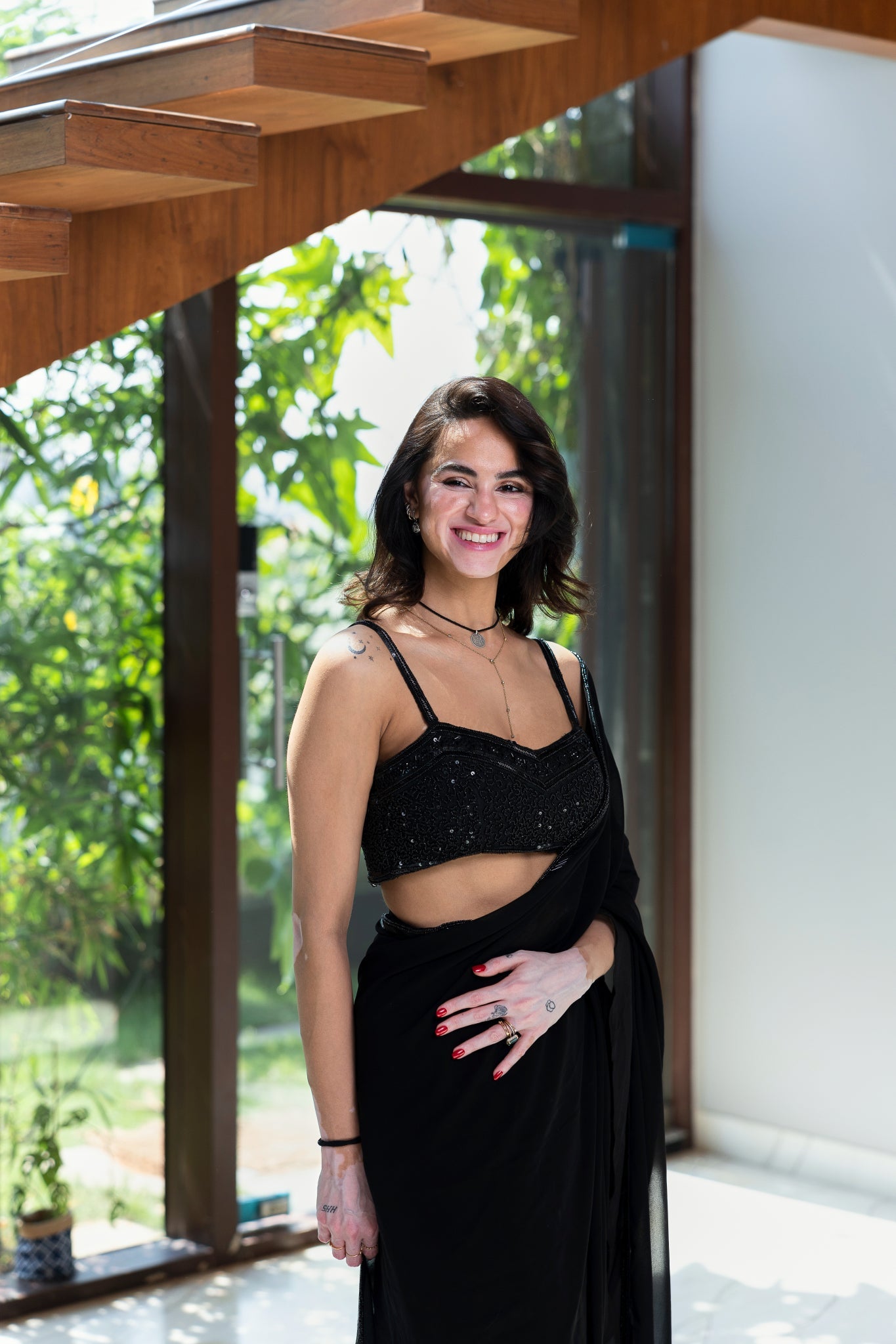 Black Saree - Apeksha The Label