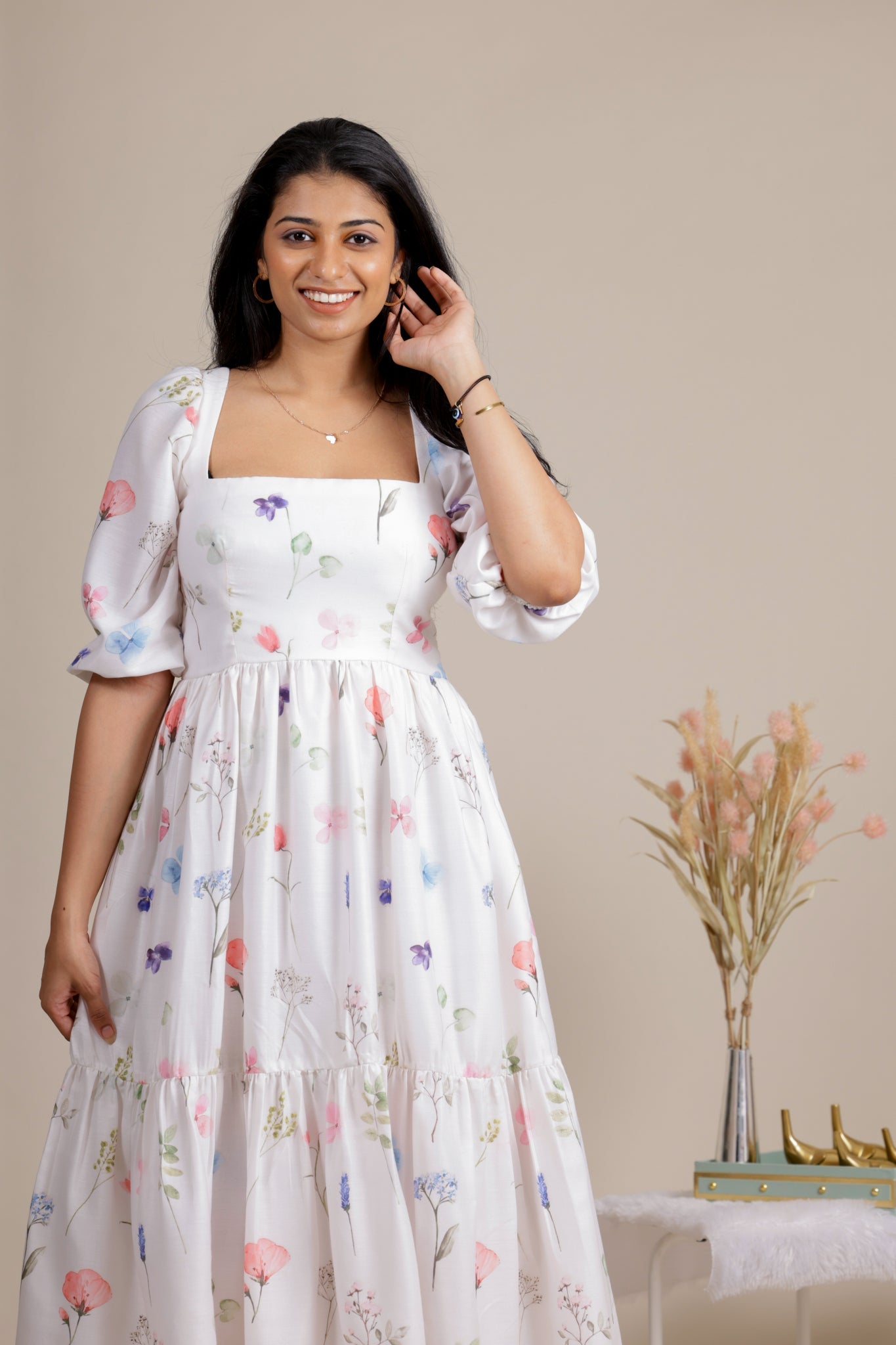 Floral daisy midi dress - Apeksha The Label