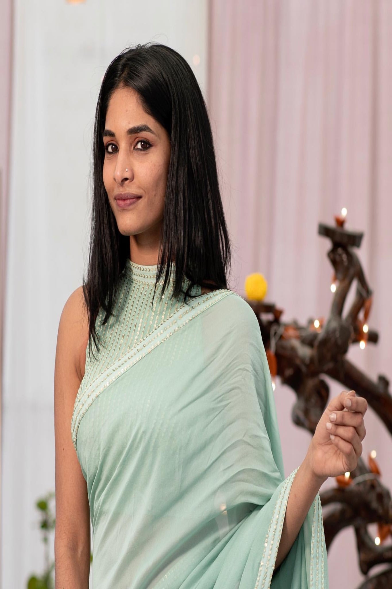 Green Saree - Apeksha The Label