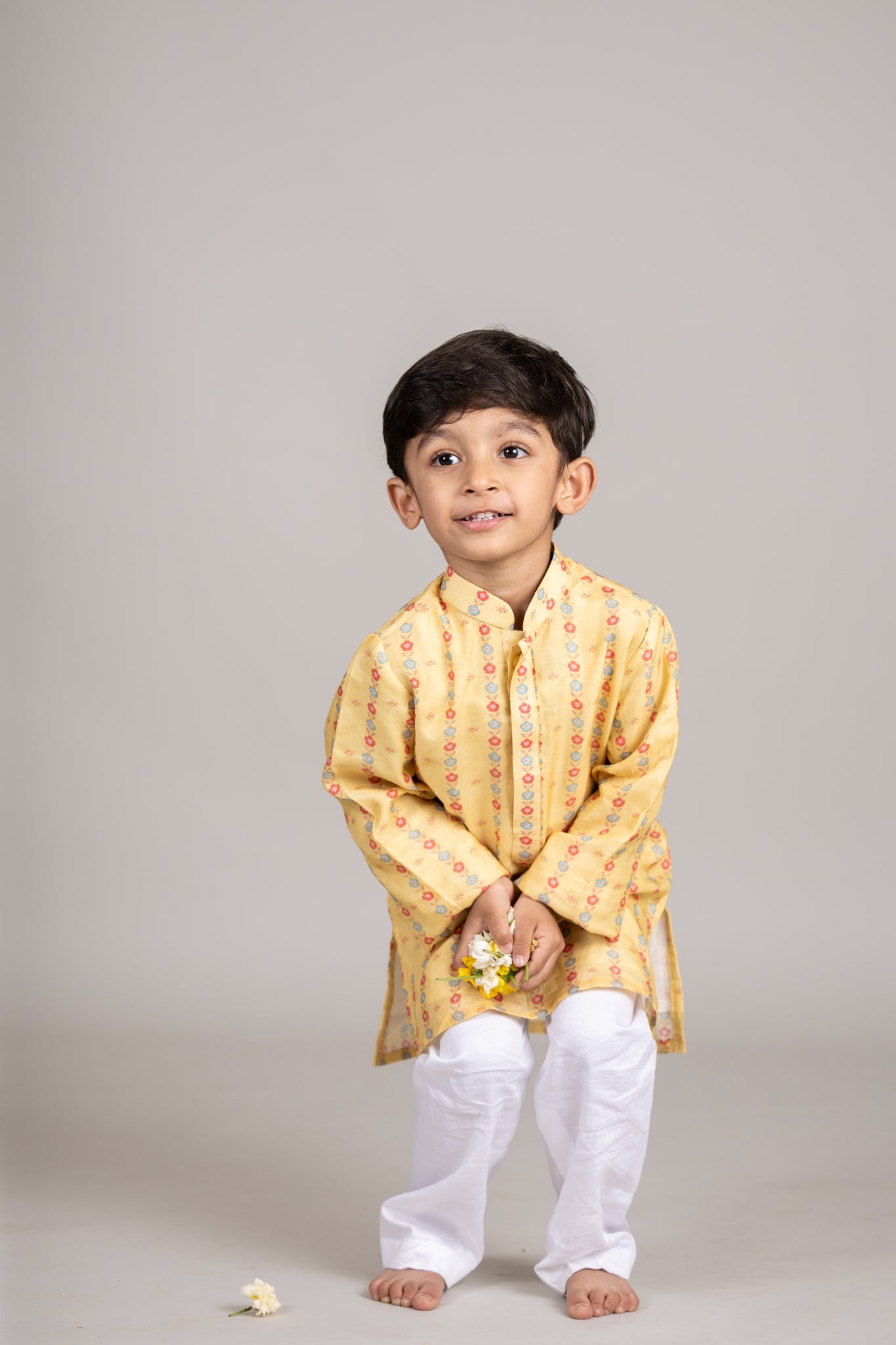 kids yellow kurta - Apeksha The Label